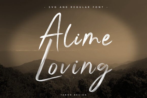 Alime Loving: A Brushed Font for Creative Projects