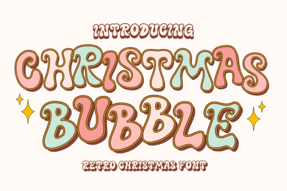 Christmas Bubble Retro Font Duo for Playful Digital Branding