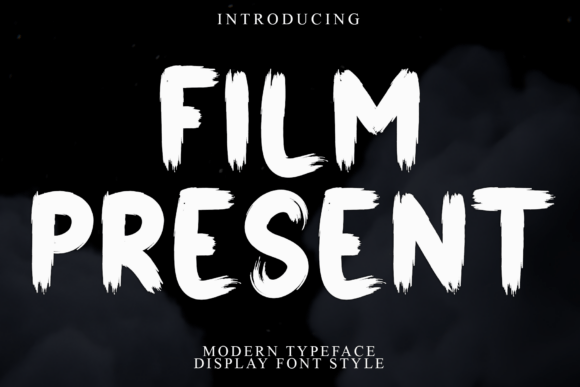 Film Present: A Playful Brush Display Font for Digital Creators