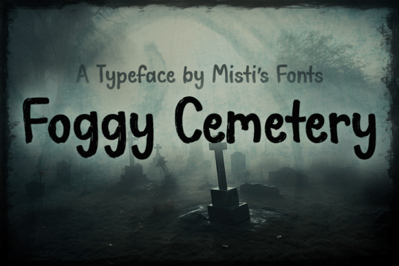 Foggy Cemetery Font for Halloween Branding
