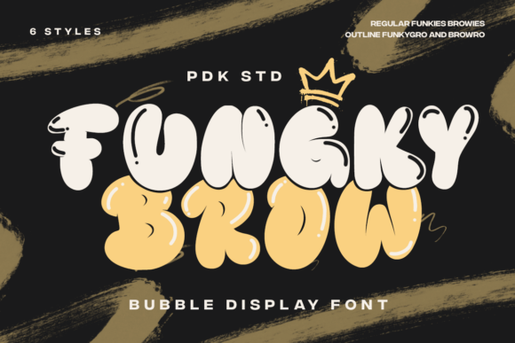 Funky Brow Display Font for Handmade Products and Craft Projects
