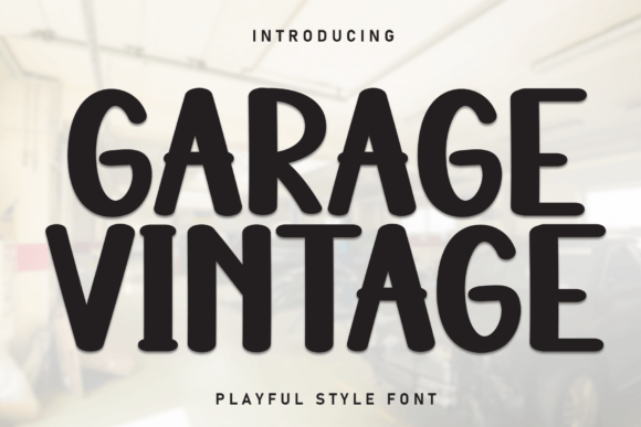 Garage Vintage: A Bold Display Font for Retro Branding