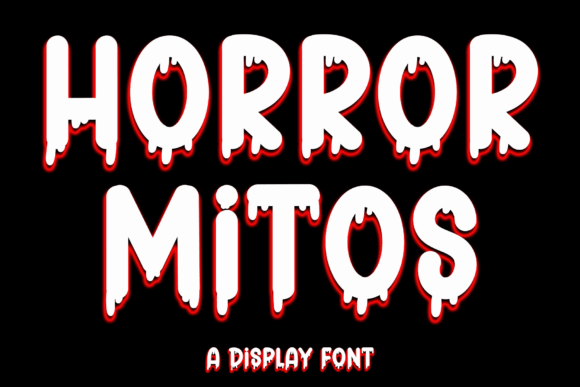 Horror Mitos: A Bold Dripping Display Font for Editorial Design