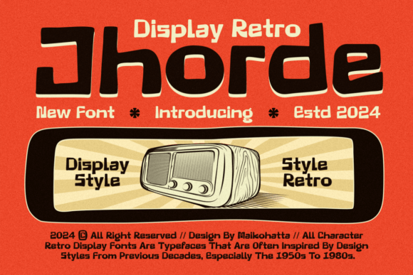 Jhorde Sans Serif Retro Display Font for Cheerful Web Headlines