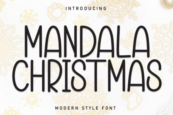 Mandala Christmas Font for Branding