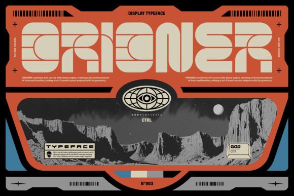 Orioner Display Font for Bold Handmade Product Designs