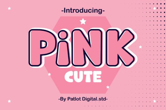 Pink Cute Display Font for Whimsical Web Design and Branding