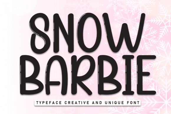 Snow Barbie Font for Winter Design