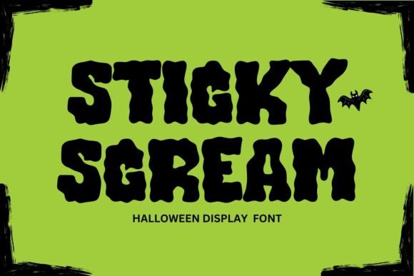 Sticky Scream Font for Halloween Design